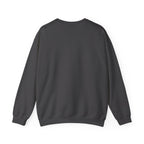 Charcoal gray long sleeve crewneck sweatshirt made of soft fabric, Comfy Elegance