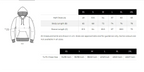 Unisex hoodie size chart with measurement guide and fit chart, Comfy Elegance