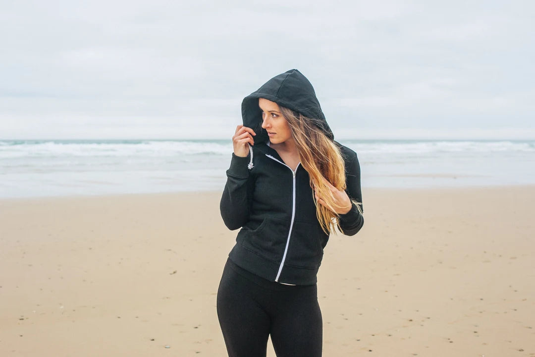 The Quiet Geometry – Women Organic Zip Thru Hoodie