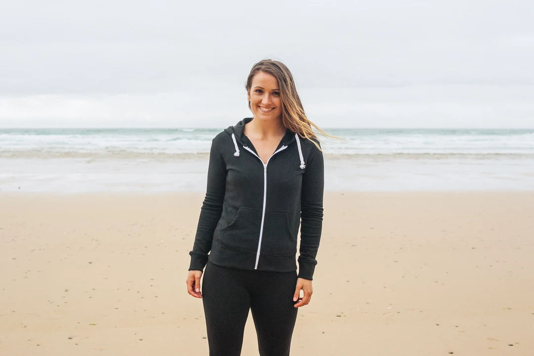 The Quiet Geometry – Women Organic Zip Thru Hoodie